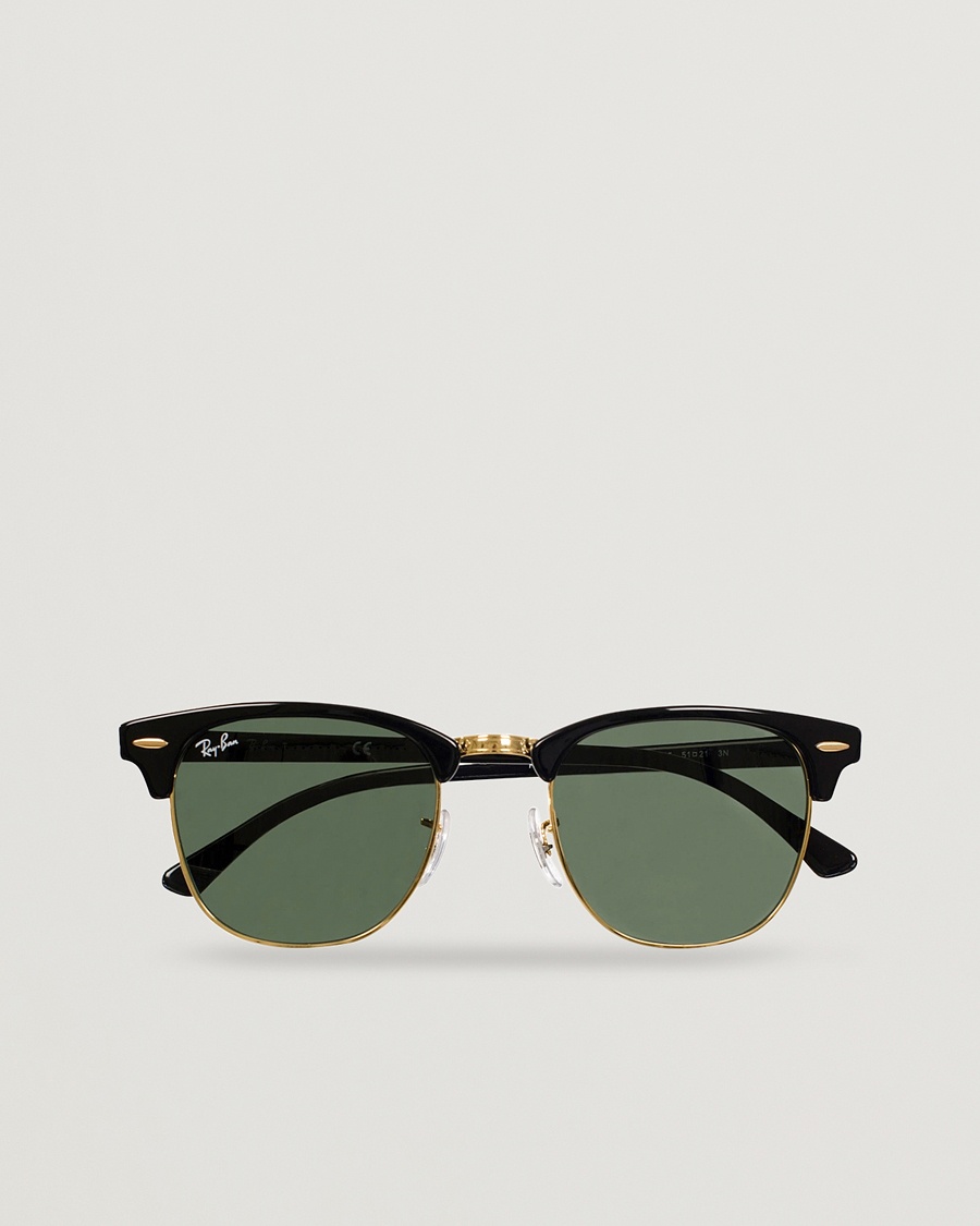 Ray-Ban Clubmaster Sunglasses Ebony/Crystal Green – Black