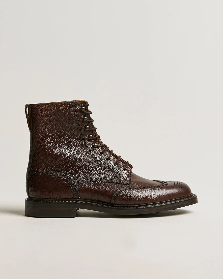 Crockett & Jones Islay Boot Dark Brown Grained Calf – Brown