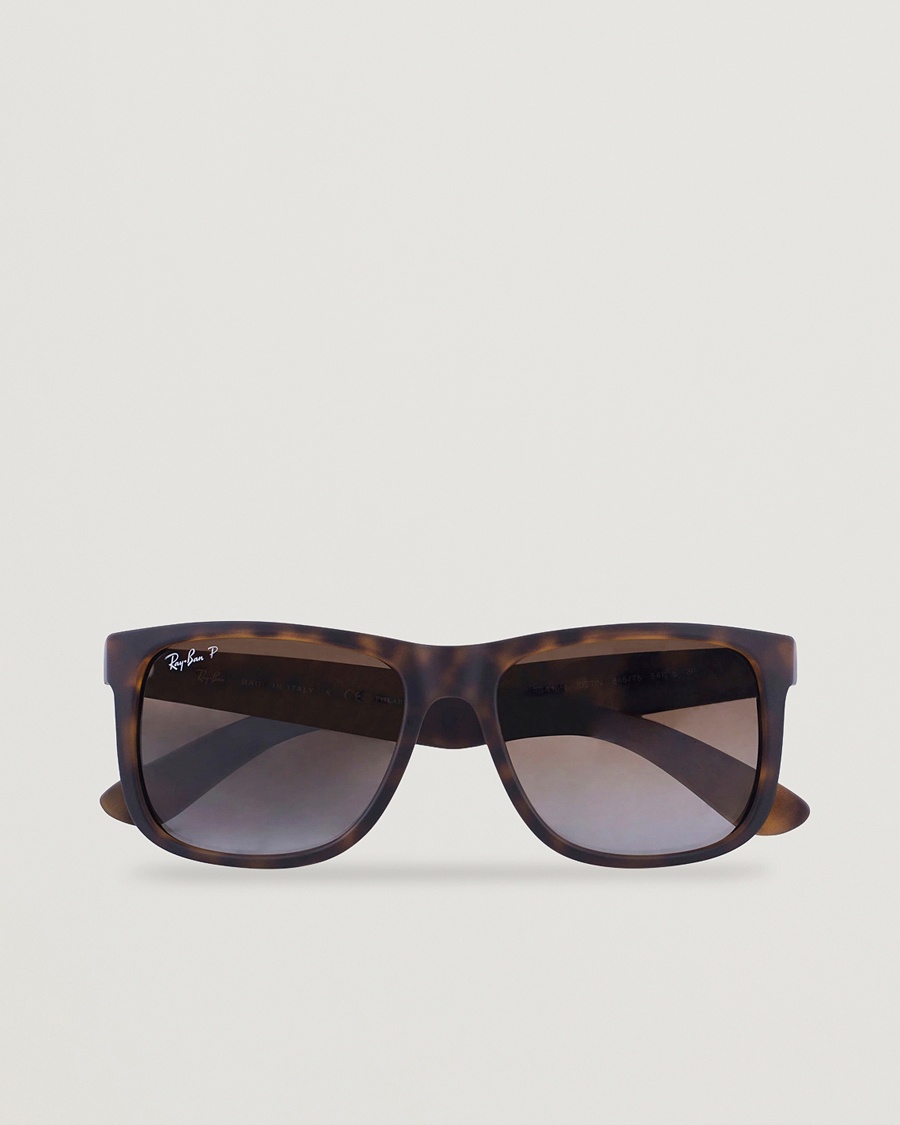 Ray-Ban 0RB4165 Justin Polarized Wayfarer Sunglasses Havana/Brown – Brown