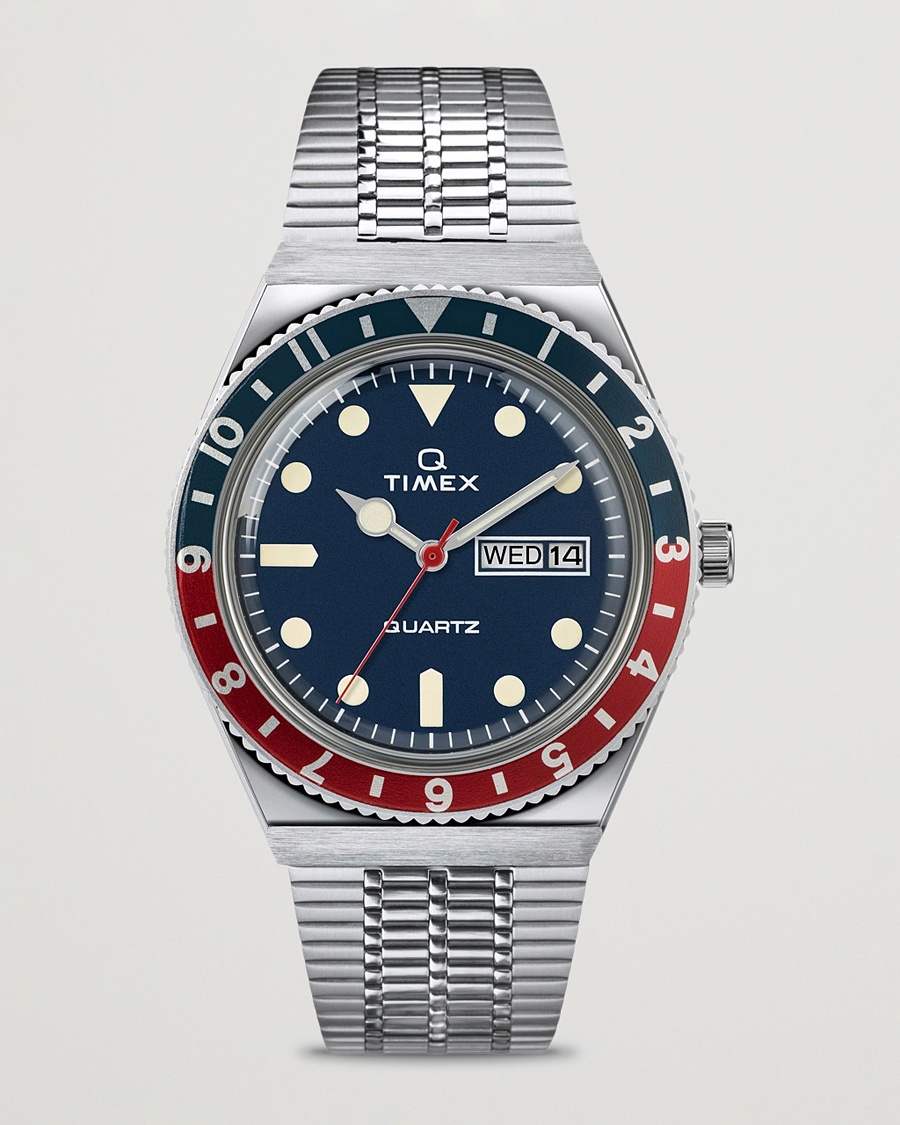 Timex Q Reissue 1979 Silver/Blue Dial – Silver