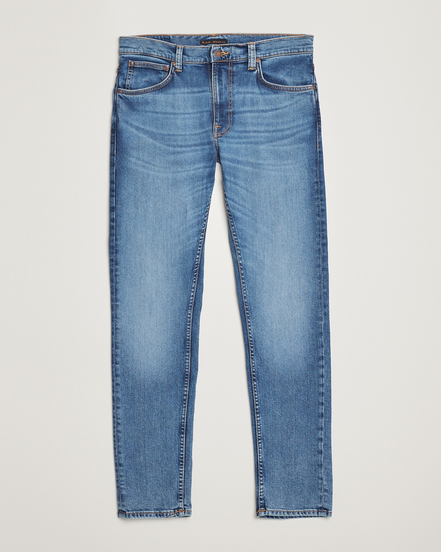 Nudie Jeans Lean Dean Jeans Lost Orange – Blue