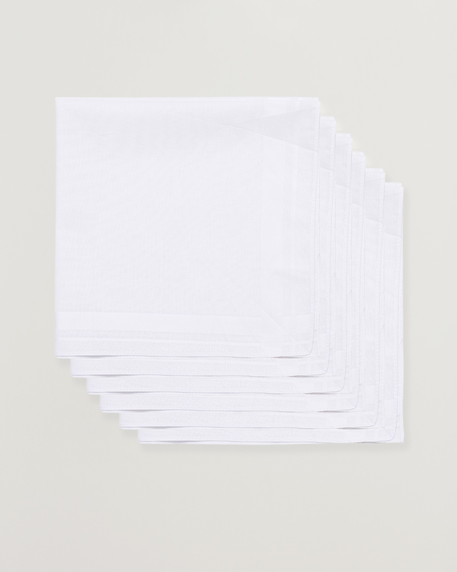 Amanda Christensen 6-pack Cotton Pocket Square White – White