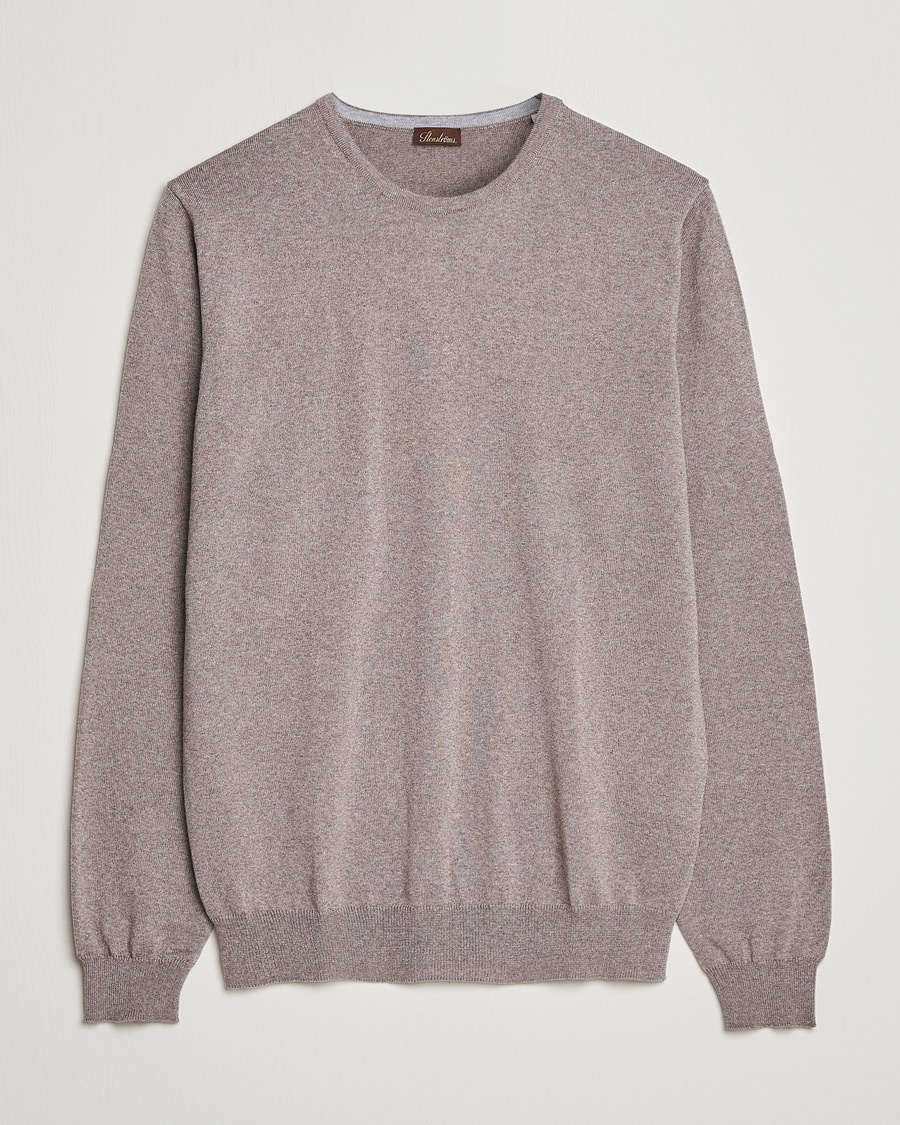 Stenströms Merino Crew Neck Mud Brown – Brown