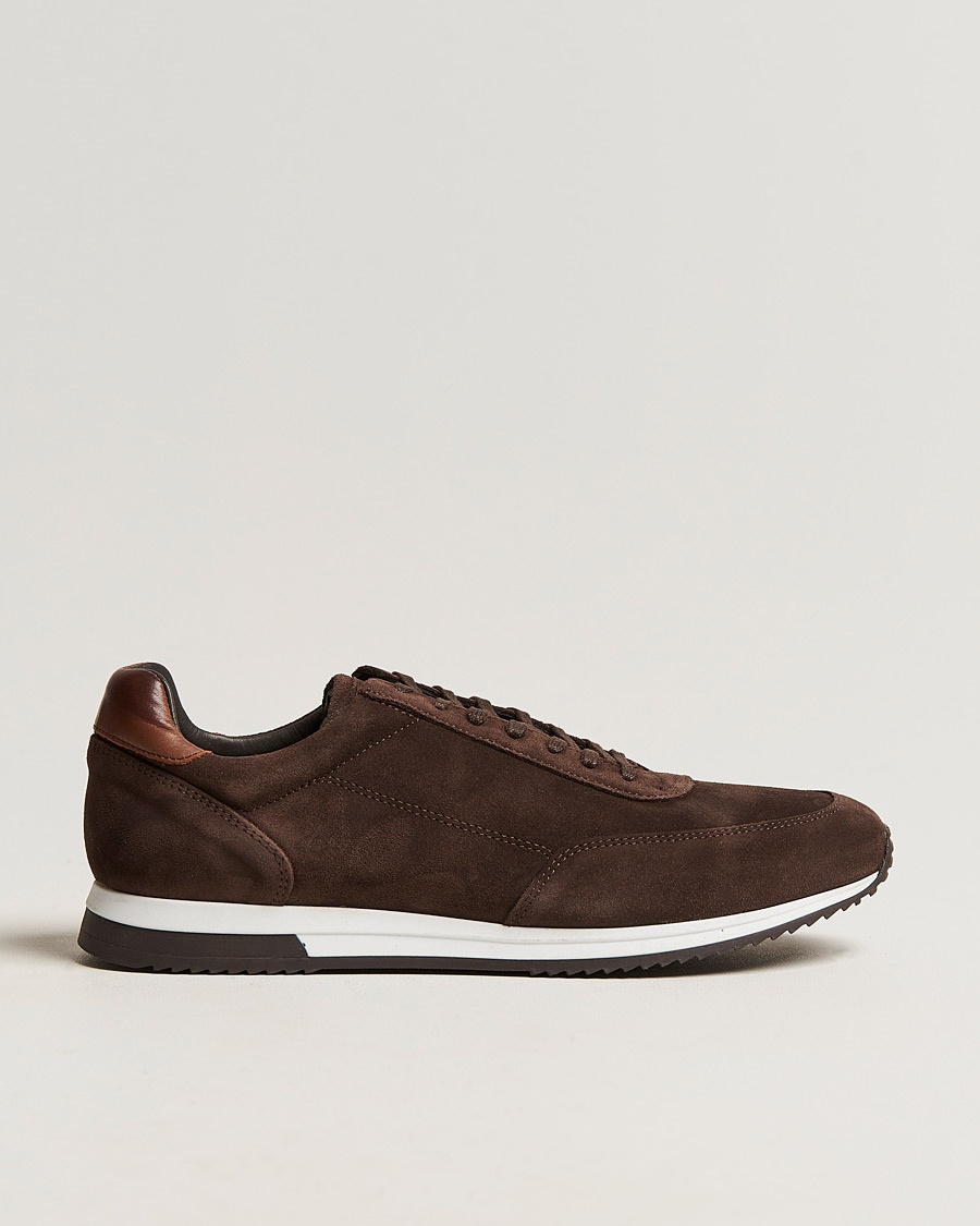 Loake Shoemakers Bannister Running Sneaker Dark Brown Suede – Brown