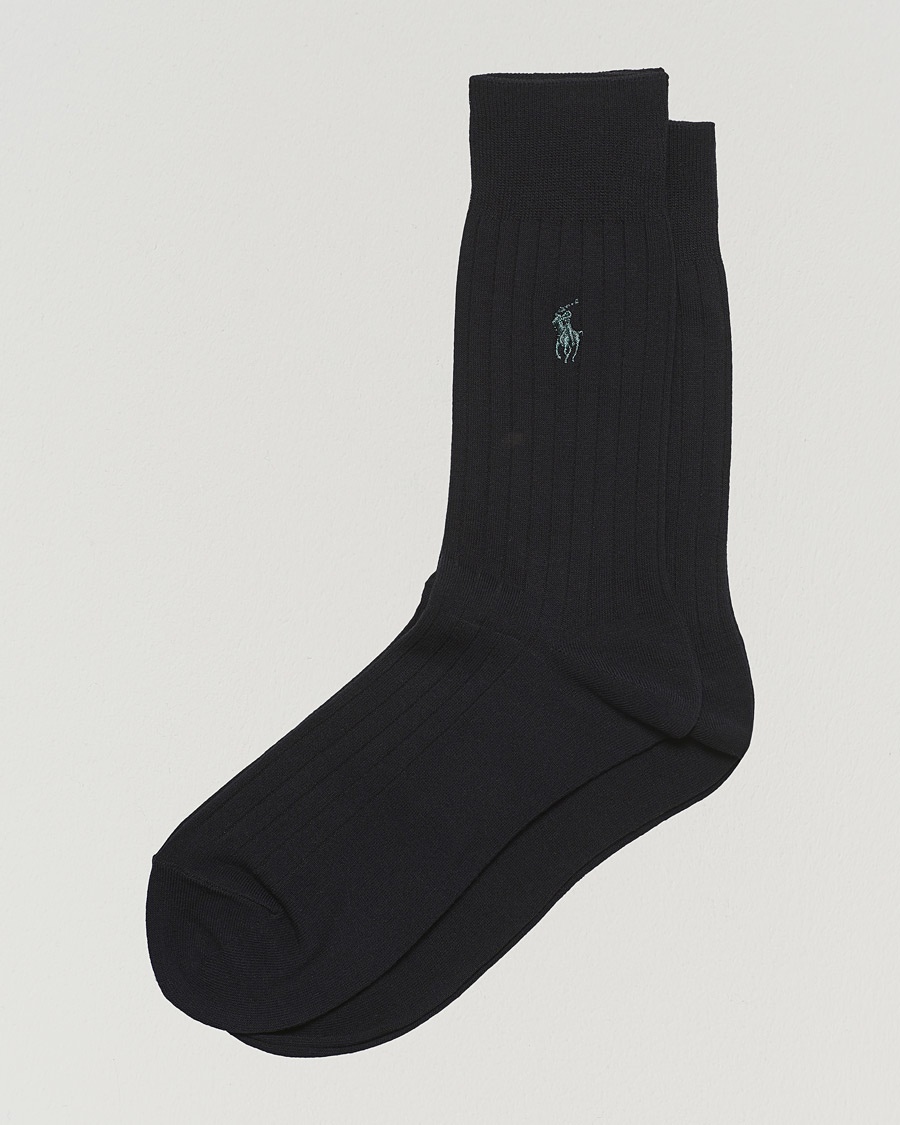 Polo Ralph Lauren 2-Pack Egyptian Cotton Socks Black – Black