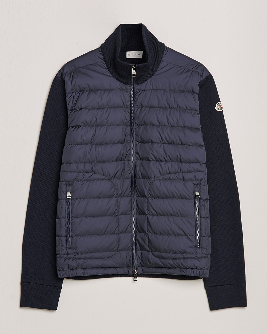 Moncler Hybrid Zip Cardigan Navy – Blue