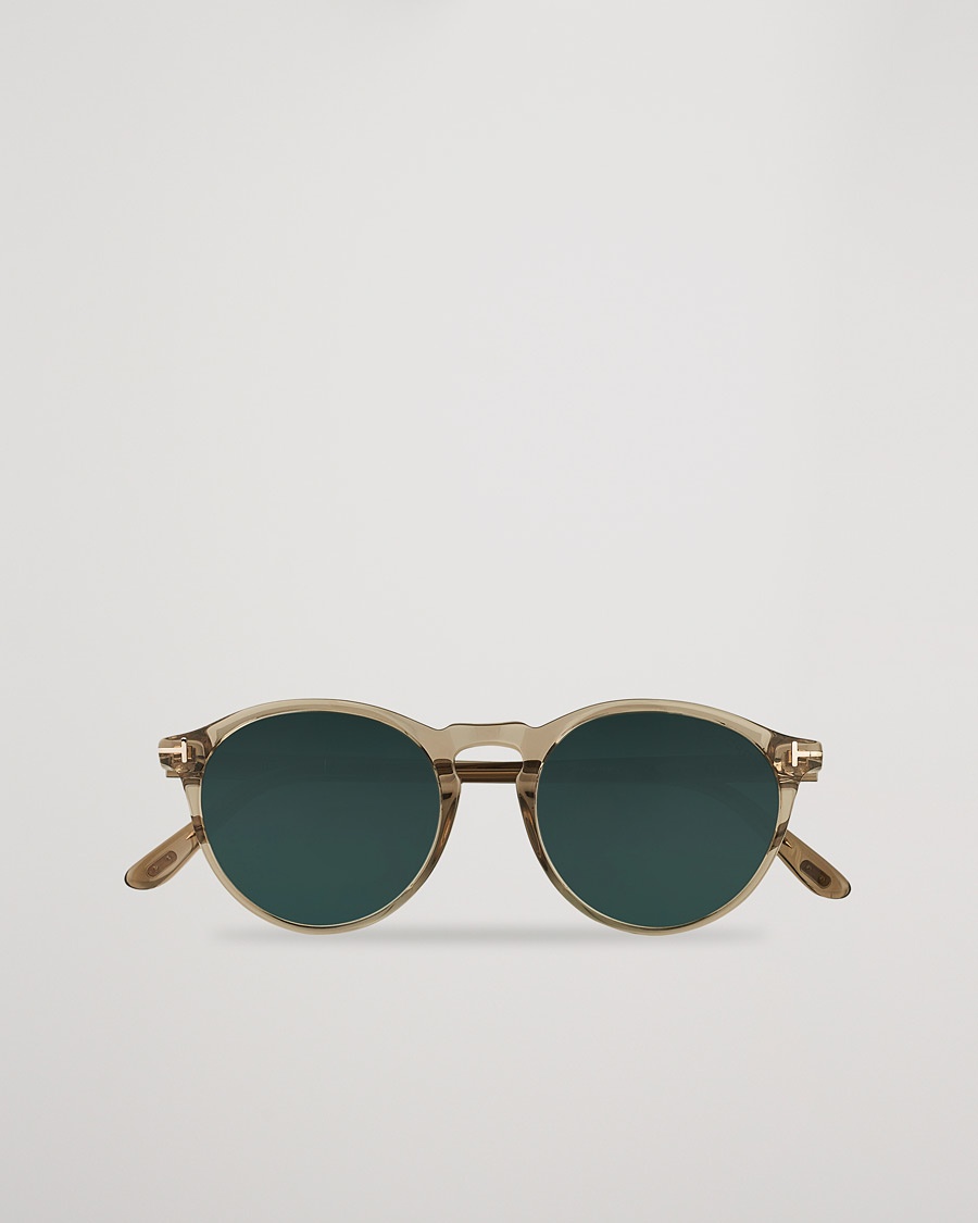 Tom Ford Aurele Sunglasses Shiny Beige/Blue – Transparent