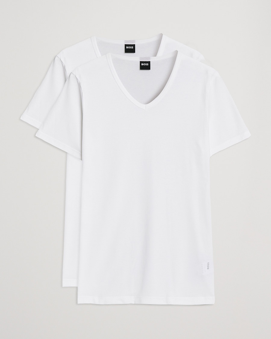 BOSS BLACK 2-Pack V-Neck Slim Fit T-Shirt White – White