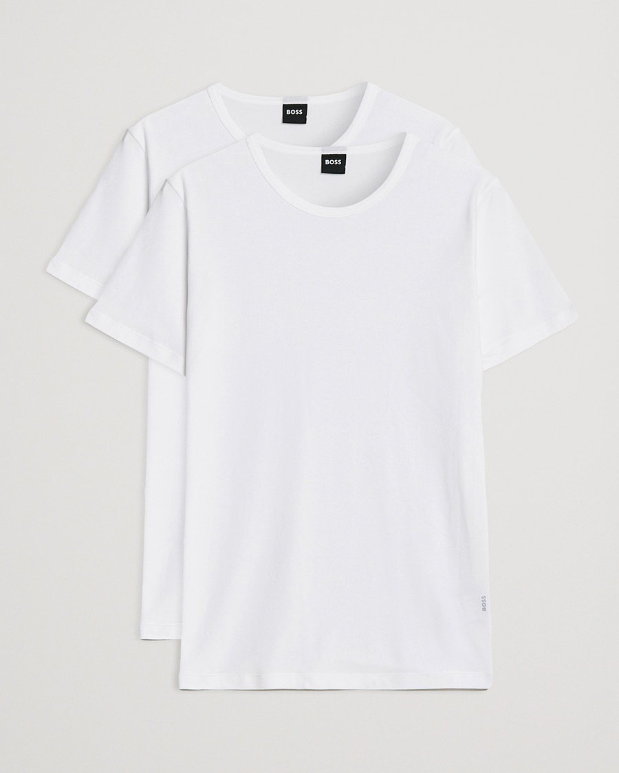 BOSS BLACK 2-Pack Crew Neck Slim Fit T-Shirt White – White