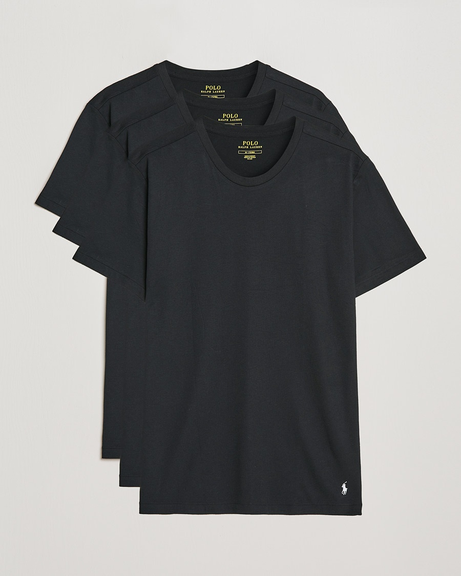 Polo Ralph Lauren 3-Pack Crew Neck T-Shirt Black – Black