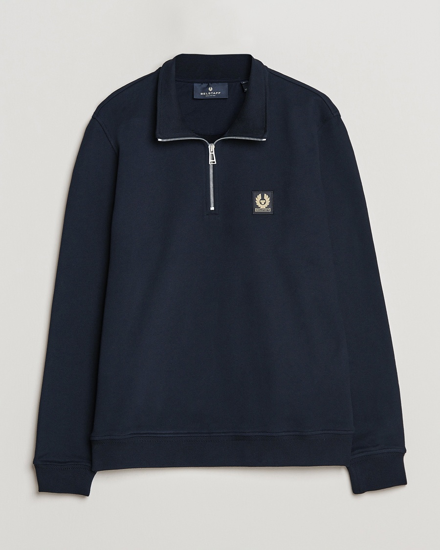 Belstaff Signature Half Zip Sweatshirt Dark Ink