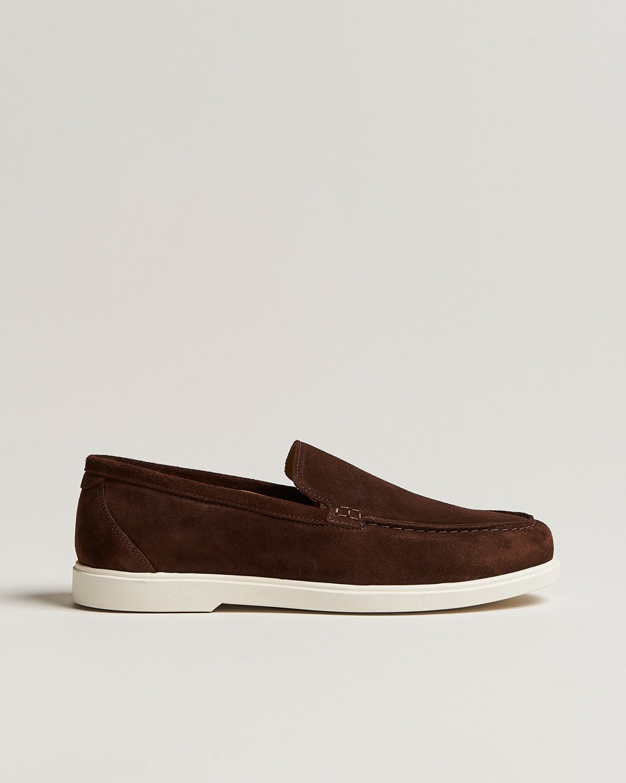 Loake Shoemakers Loake 1880 Tuscany Suede Loafer Chocolate – Brown