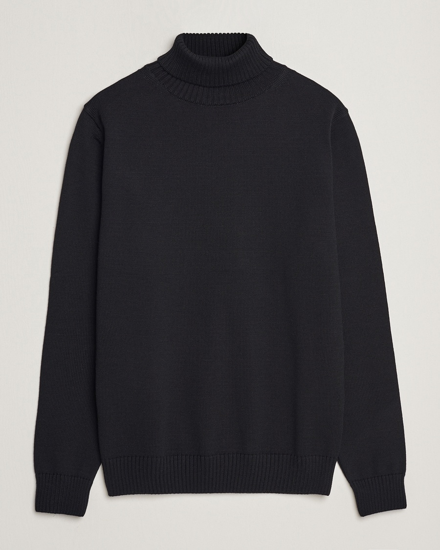 Stenströms Chunky Merino Rollneck Black – Black