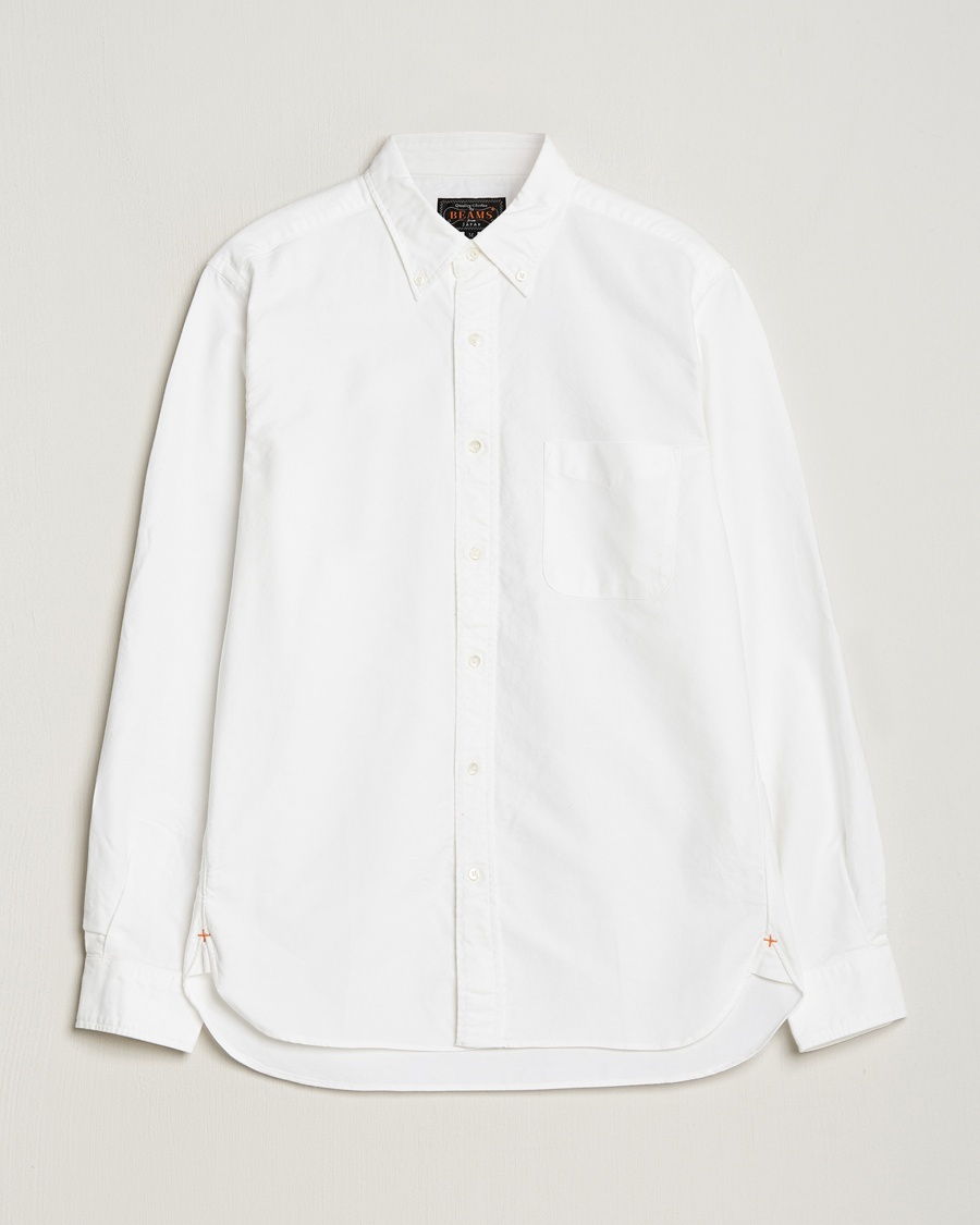 BEAMS PLUS Oxford Button Down Shirt White – White