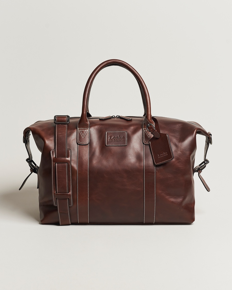 Loake Shoemakers Balmoral Veg Tanned Leather Overnight Bag Brown – Brown