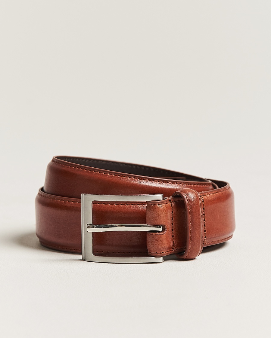 Loake Shoemakers Philip Leather Belt Mahogany – Brown