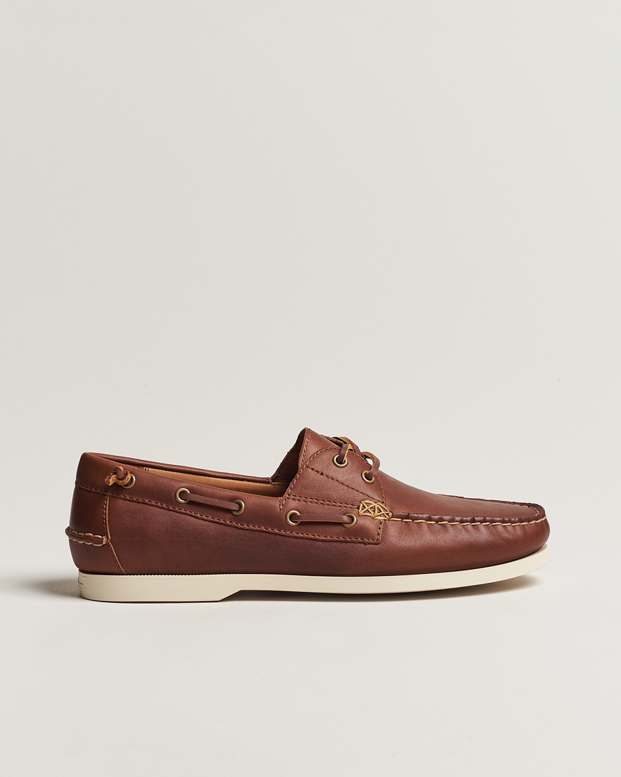 Polo Ralph Lauren Merton Leather Boat Shoe Tan – Brown
