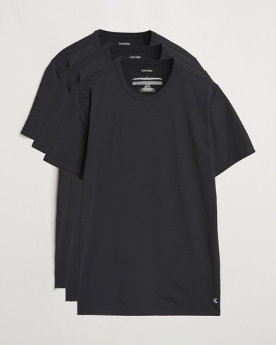 Calvin Klein 3-Pack Cotton Stretch Crew Neck T-Shirt Black – Black