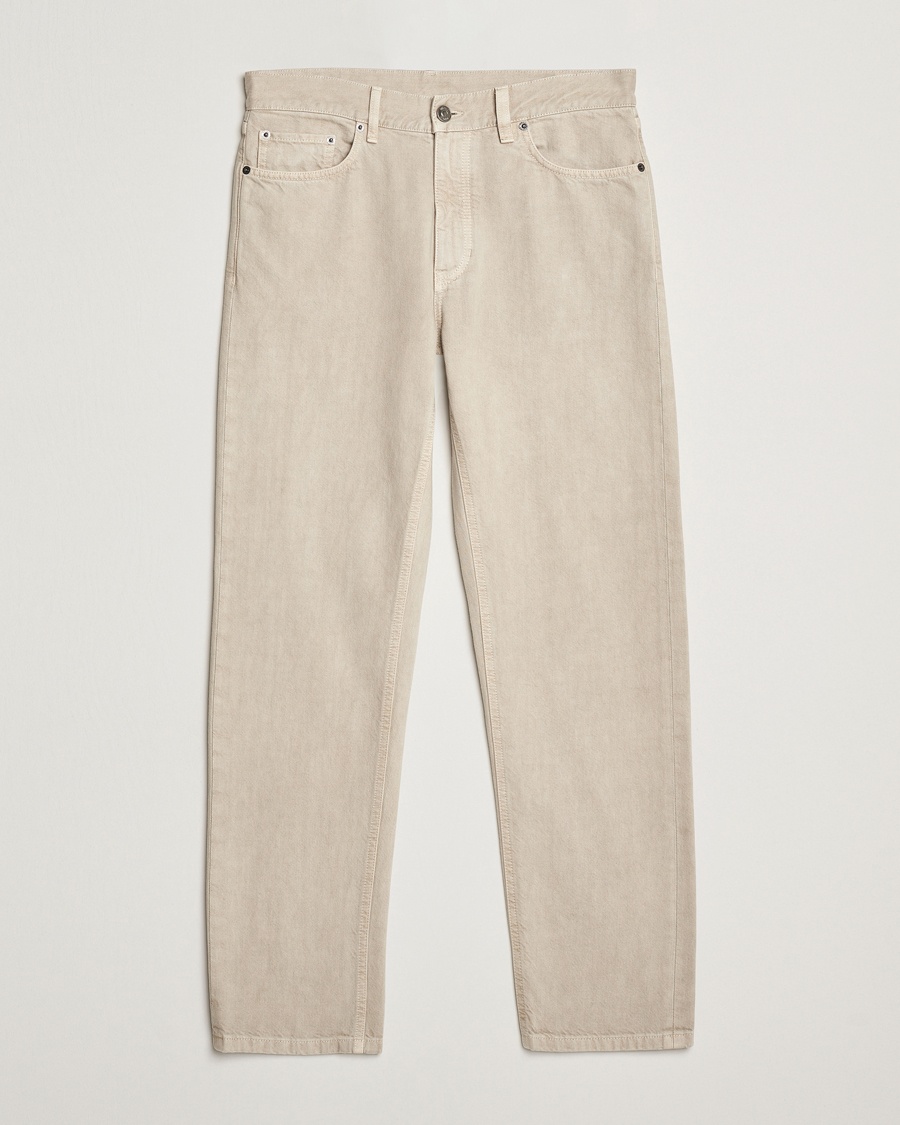 Zegna 5-Pocket Marbled Denim Pants Beige – Beige