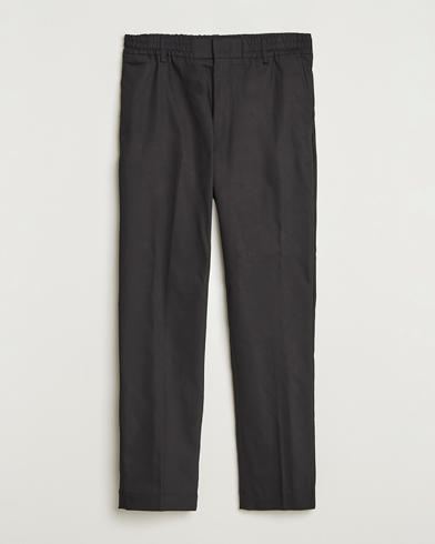 NN07 Baker Cotton Drawstring Trousers Black – Black