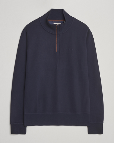 Gant Sacker Rib Half Zip Evening Blue – Blue
