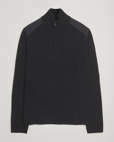 J.Lindeberg Martin Knitted Hybrid Half Zip Black – Black