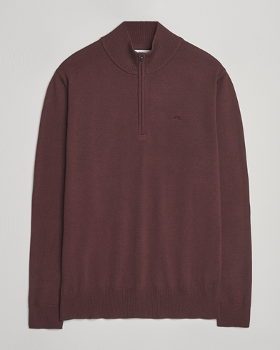 J.Lindeberg Kiyan Merino Half Zip Huckleberry – Red