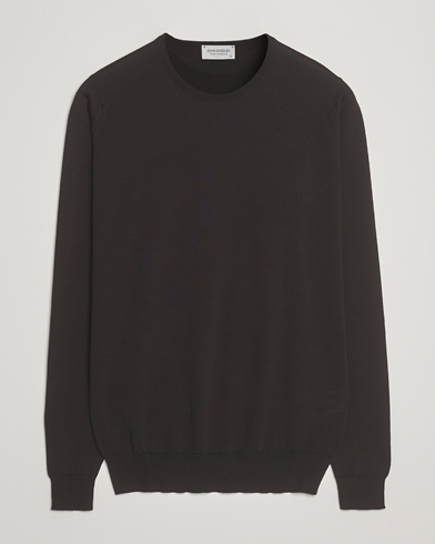 John Smedley Lundy Extra Fine Merino Crew Neck Faulkner Brown – Brown