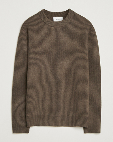 LES DEUX Eddie Wool Rib Crewneck Teak – Brown
