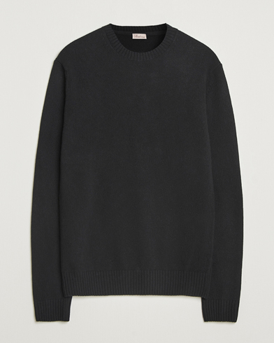 Stenströms Brushed Merino Crew Neck Black – Black
