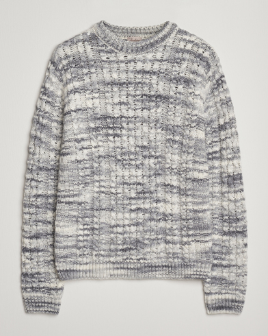 Stenströms Alpacka Cable Knitted Crew Neck Grey – Grey