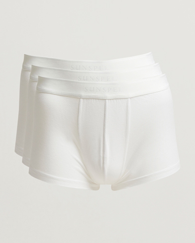 Sunspel 3-Pack Cotton Stretch Trunk White – White