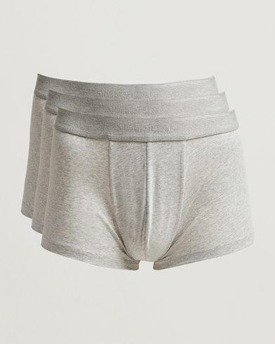 Sunspel 3-Pack Cotton Stretch Trunk Grey – Grey