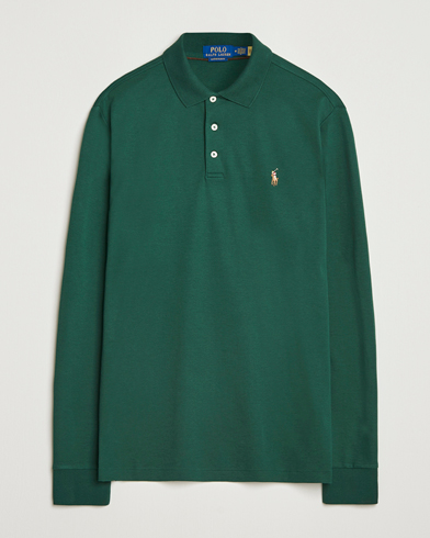 Polo Ralph Lauren Pima Cotton Custom Slim Fit LS Polo Vintage Pine – Green