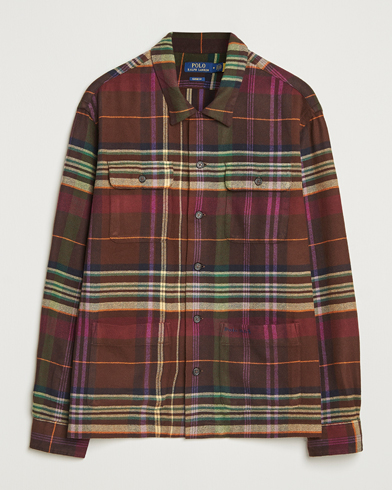 Polo Ralph Lauren Brushed Flannel Pocket Shirt Brown/Green – Brown