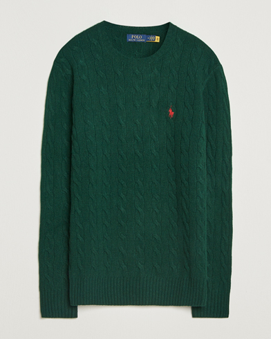 Polo Ralph Lauren Wool/Cashmere Cable Crew Neck Moss Agate – Green