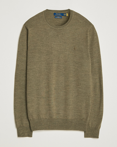 Polo Ralph Lauren Merino Crew Neck Pullover Cargo Olive Heather – Green