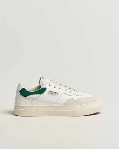 Stepney Workers Club Pearl Leather/Suede Mix Sneaker White Green – White