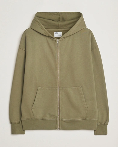 Colorful Standard Classic Organic Full Zip Hoodie Dusty Olive – Green