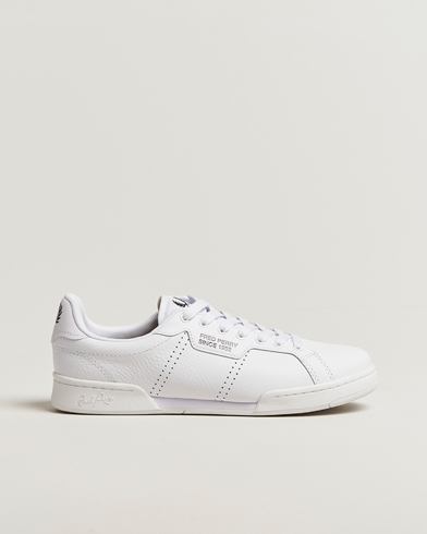 Fred Perry B722 Textured Leather Sneaker White – White