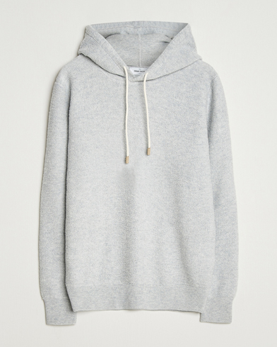 Gran Sasso Boiled Wool Hoodie Light Grey Melange – Grey
