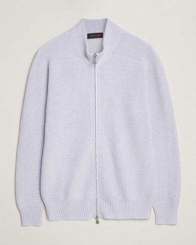 Gran Sasso Rainwool Full Zip Light Purple Melange – Purple