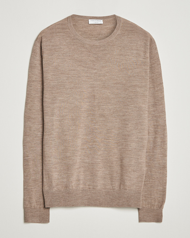 Tiger of Sweden Connor Extra Fine Merino Crew Neck Pullover Beige Melange – Beige