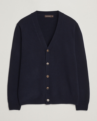 Oscar Jacobson Eduardo Wool Cardigan Navy – Blue