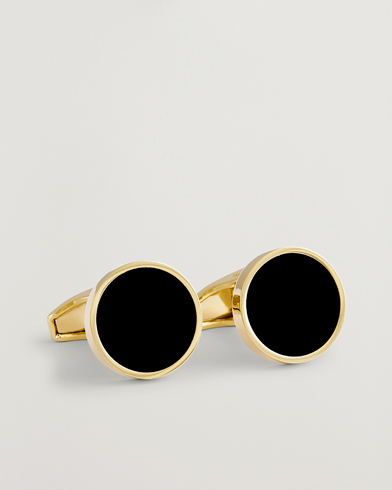 Amanda Christensen Classic Cufflink Gold/Black – gold