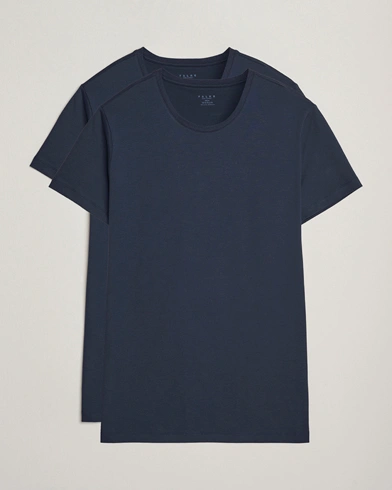 Falke 2-Pack Cotton Crew Neck T-Shirt Midnight – Blue