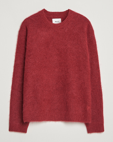 NN07 Russell Alpaca Knitted Crew Neck Cranberry – Red