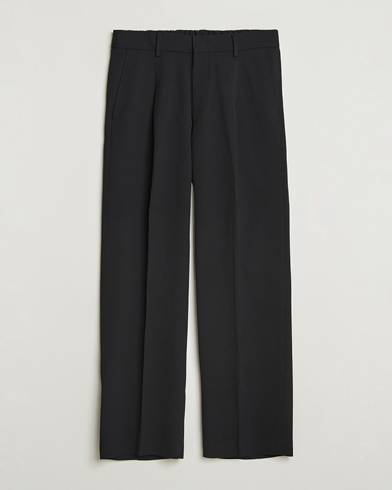 NN07 Kay Relaxed Fit Wool/Tencel Trousers Black – Black