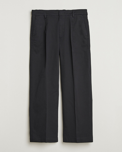 NN07 Kay Cotton Pleated Trousers Black – Black