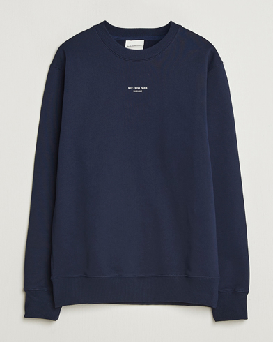 Drôle de Monsieur Classic Slogan Sweatshirt Navy – Blue